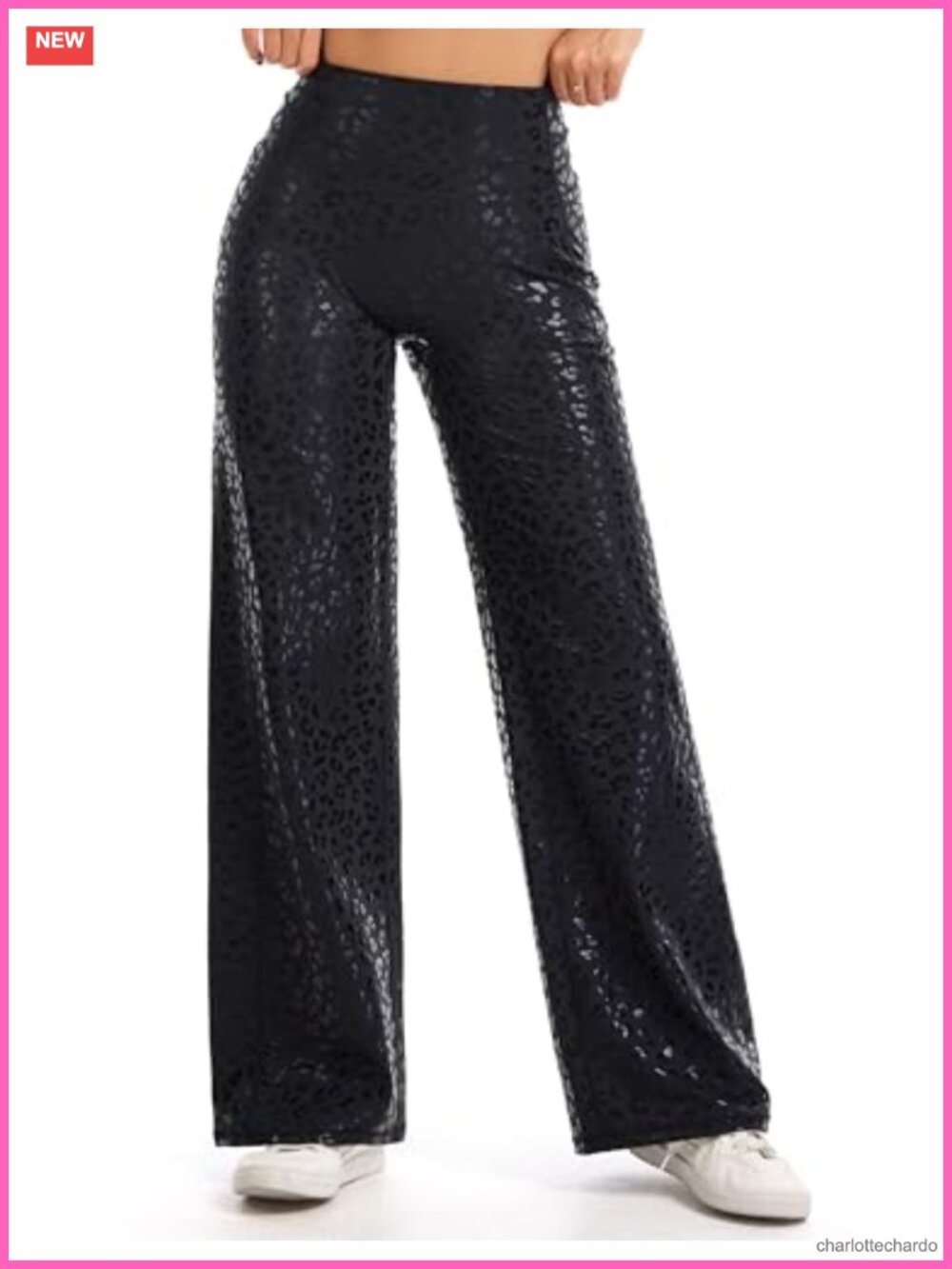 High Waist Wide Leg Yoga Pants with Scrunch Booty Lift, No Front Seam, Straight